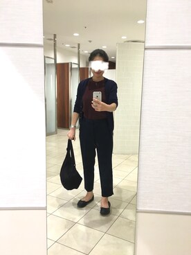 「ワッフルスリーブレスt」｜はむさん（レディース・158cm）の夏コーディネート