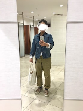 「orslow」｜「アイテム（スリッポン）」を使った、はむさん（レディース・158cm）の秋コーディネート