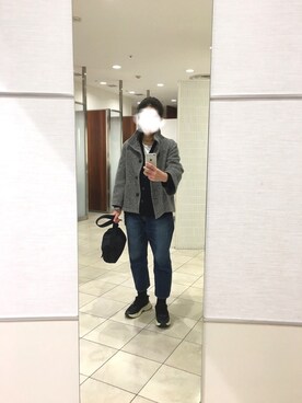 「無印良品（ムジルシリョウヒン）のアイテム（その他アウター）」を使った、はむさん（レディース・158cm）の冬コーディネート