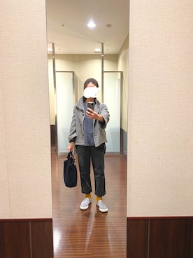 「オールグレー」｜「アイテム（バッグ）」を使った、はむさん（レディース・158cm）の冬コーディネート
