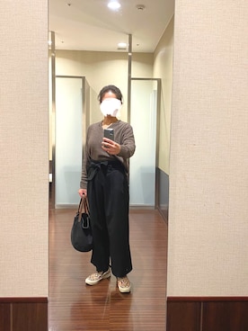 「無印良品」｜はむさん（レディース・158cm）の冬コーディネート