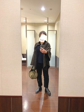 「無印良品」｜はむさん（レディース・158cm）の冬コーディネート