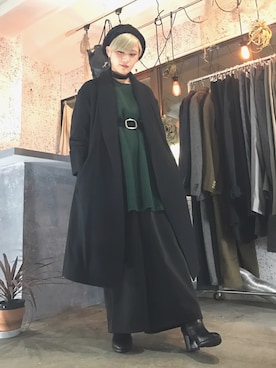 「note et silence （ノートエシロンス）のアイテム（ジャケット/アウター）」を使った、amp1226さん（レディース・163cm）の冬コーディネート