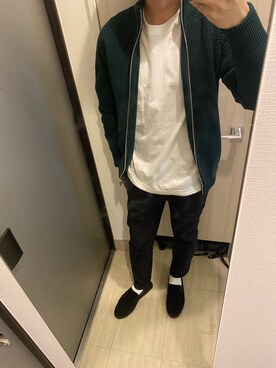 リブジップアップニットを使ったメンズ人気ファッションコーディネート 季節 3月 5月 Wear