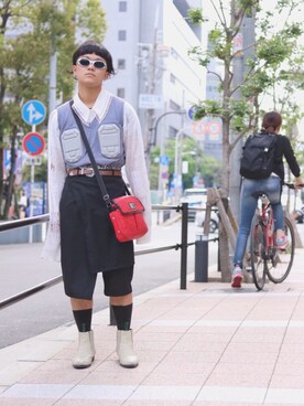 「XANDER ZHOUのアイテム」を使った、524さん（メンズ・165cm）の春コーディネート