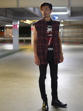 「H&M DIVIDED（エイチアンドエム　ディヴァイデッド）のアイテム（その他アウター）」を使った、kensforce82さん（メンズ・178cm）の夏コーディネート