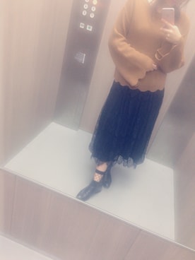 「スカラップ」｜「アイテム（ブーツ）」を使った、macoyan.さん（レディース・165cm）の秋コーディネート