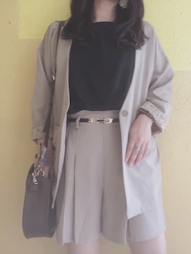 「H&M（エイチ・アンド・エム）のアイテム（アナログ腕時計）」を使った、macoyan.さん（レディース・165cm）の秋コーディネート