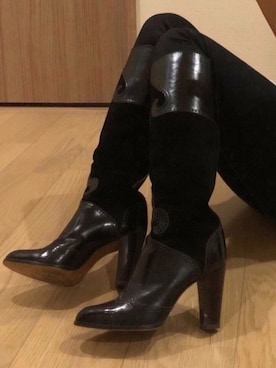 「Yves Saint Laurent（イヴサンローラン）のアイテム（ブーツ）」を使った、M.Oさん（レディース・154cm）の春コーディネート