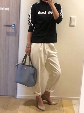 「GRL」｜「アイテム（ジャージ）」を使った、M.Oさん（レディース・154cm）の春コーディネート