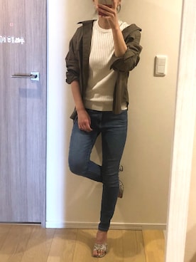 「ミニタリー」｜「アイテム（その他）」を使った、M.Oさん（レディース・154cm）の春コーディネート