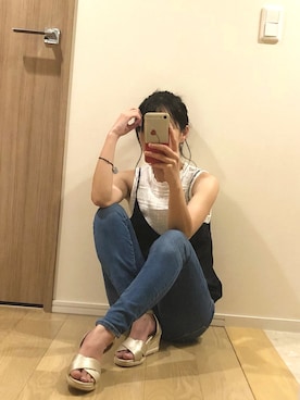 「ウェッジソール」｜「アイテム（その他）」を使った、M.Oさん（レディース・154cm）の春コーディネート