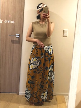 「ヘアアレンジ」｜「アイテム（財布/小物）」を使った、M.Oさん（レディース・154cm）の春コーディネート