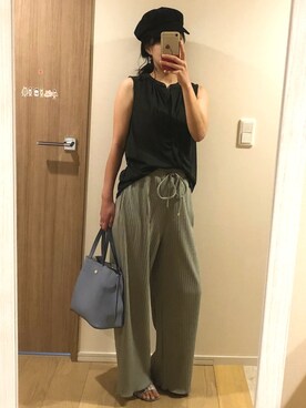 「H&M（エイチ・アンド・エム）のアイテム（キャスケット）」を使った、M.Oさん（レディース・154cm）の春コーディネート