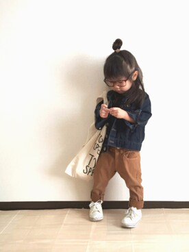 「CIBONE（シボネ）のアイテム」を使った、𝚏𝚞𝚞*さん（キッズ・80cm）の秋コーディネート