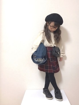 「BREEZE（ブリーズ）のアイテム（その他シューズ）」を使った、𝚏𝚞𝚞*さん（キッズ・90cm）の冬コーディネート