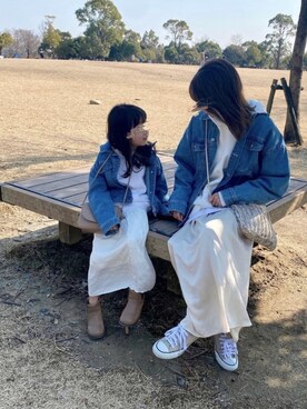 「アイテム（ブーツ）」を使った、𝚏𝚞𝚞*さん（キッズ・110cm）の春コーディネート