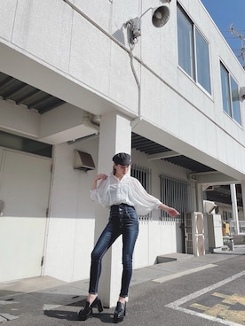 「アイテム（ローファー、その他）」を使った、ENVYM_rioさん（レディース・163cm）の春コーディネート