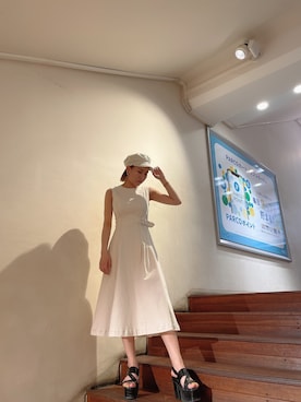 「envym_staff」｜「アイテム（ワンピース/ドレス）」を使った、ENVYM_rioさん（レディース・163cm）の春コーディネート