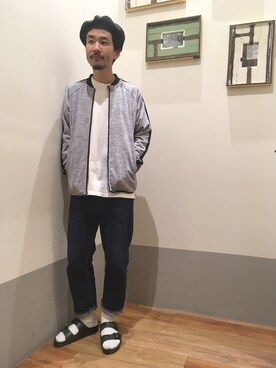 「CIAOPANIC TYPY（チャオパニックティピー）のアイテム（サンダル）」を使った、ハタノさん（メンズ・170cm）の春コーディネート