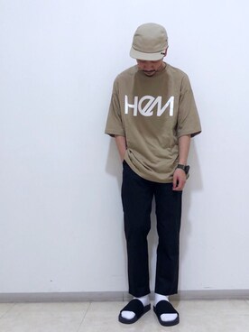 「CIAOPANIC TYPY（チャオパニックティピー）のアイテム（シューズ）」を使った、ハタノさん（メンズ・170cm）の夏コーディネート