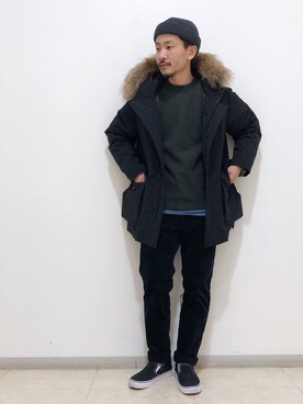 「CIAOPANIC TYPY」｜「アイテム（ダウンジャケット/コート）」を使った、ハタノさん（メンズ・170cm）の冬コーディネート