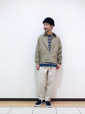 「CIAOPANIC TYPY（チャオパニックティピー）のアイテム（ブルゾン）」を使った、ハタノさん（メンズ・170cm）の冬コーディネート