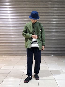 「CIAOPANIC TYPY」｜「アイテム（スリッポン）」を使った、ハタノさん（メンズ・170cm）の冬コーディネート