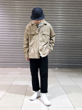 「CIAOPANIC TYPY」｜「アイテム（スリッポン）」を使った、ハタノさん（メンズ・170cm）の冬コーディネート