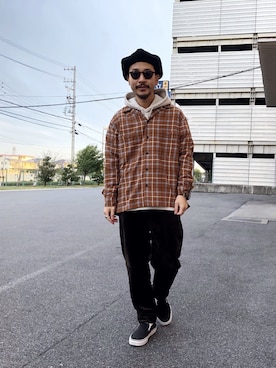 30ツイル起毛チェックwポケットシャツを使ったコーディネート一覧 Wear