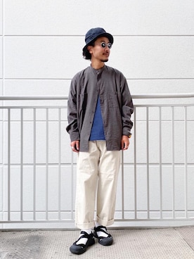 「CIAOPANIC TYPY（チャオパニックティピー）のアイテム（チノパンツ）」を使った、ハタノさん（メンズ・170cm）の秋コーディネート