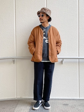 「CIAOPANIC TYPY（チャオパニックティピー）のアイテム（ブルゾン）」を使った、ハタノさん（メンズ・170cm）の秋コーディネート