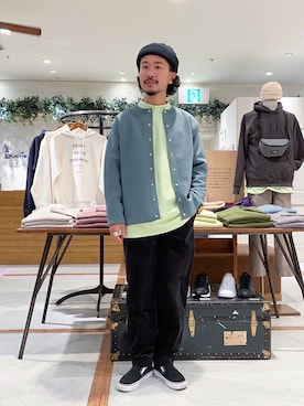 「CIAOPANIC TYPY（チャオパニックティピー）のアイテム（帽子）」を使った、ハタノさん（メンズ・170cm）の秋コーディネート