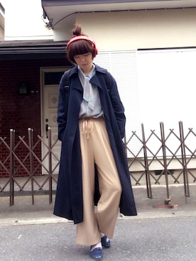 「アイテム（音楽/本・雑誌、レッド系）」を使った、ntk!さん（レディース・167cm）の春コーディネート