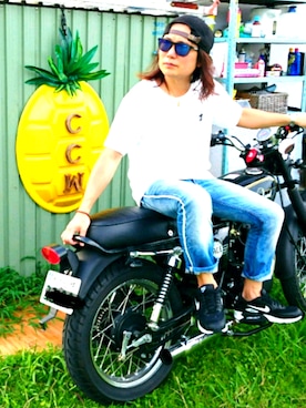 「3色コーデ」｜「アイテム（その他）」を使った、catrider116さん（メンズ・161cm）の夏コーディネート