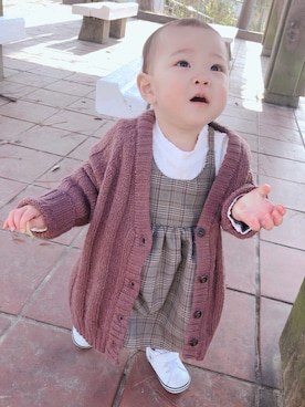 「おはげちゃん」｜oto.︎さん（キッズ・80cm）の冬コーディネート