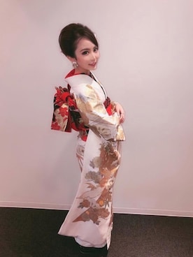 「成人式」｜「アイテム（その他）」を使った、びわ桜さん（レディース・163cm）の春コーディネート