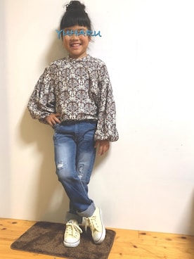 yuharu✩.*˚さん（キッズ・122cm）の秋コーディネート