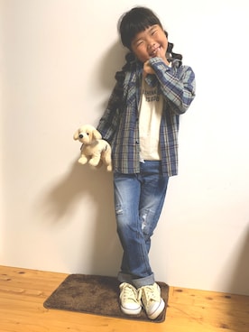 yuharu✩.*˚さん（キッズ・122cm）の秋コーディネート