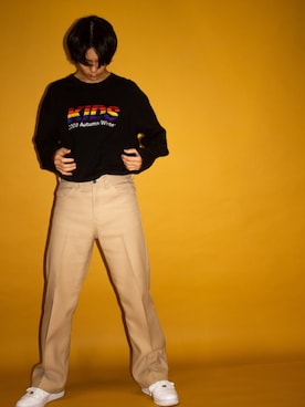 「DAIRIKU（ダイリク）のアイテム（スラックス）」を使った、keiさん（メンズ・171cm）の春コーディネート