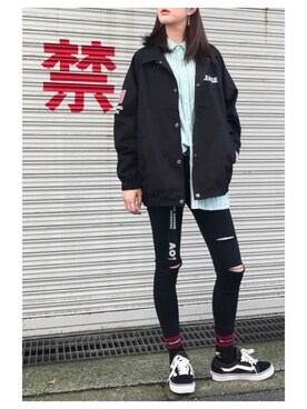 「vetements」｜「アイテム（ブルゾン）」を使った、for2meさん（レディース・168cm）の秋コーディネート
