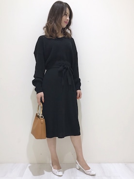 ローウエストマークニットワンピース を使った人気ファッションコーディネート Wear ローウエストマークニットワンピース を使った人気ファッションコーディネート Wear