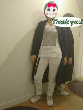 「TORNADO MART（トルネードマート）のアイテム（Tシャツ/カットソー、ホワイト系）」を使った、SERESさん（レディース・155cm）の春コーディネート