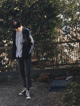 「アイテム（ジャージ）」を使った、Luvさん（メンズ・178cm・20代）の冬コーディネート