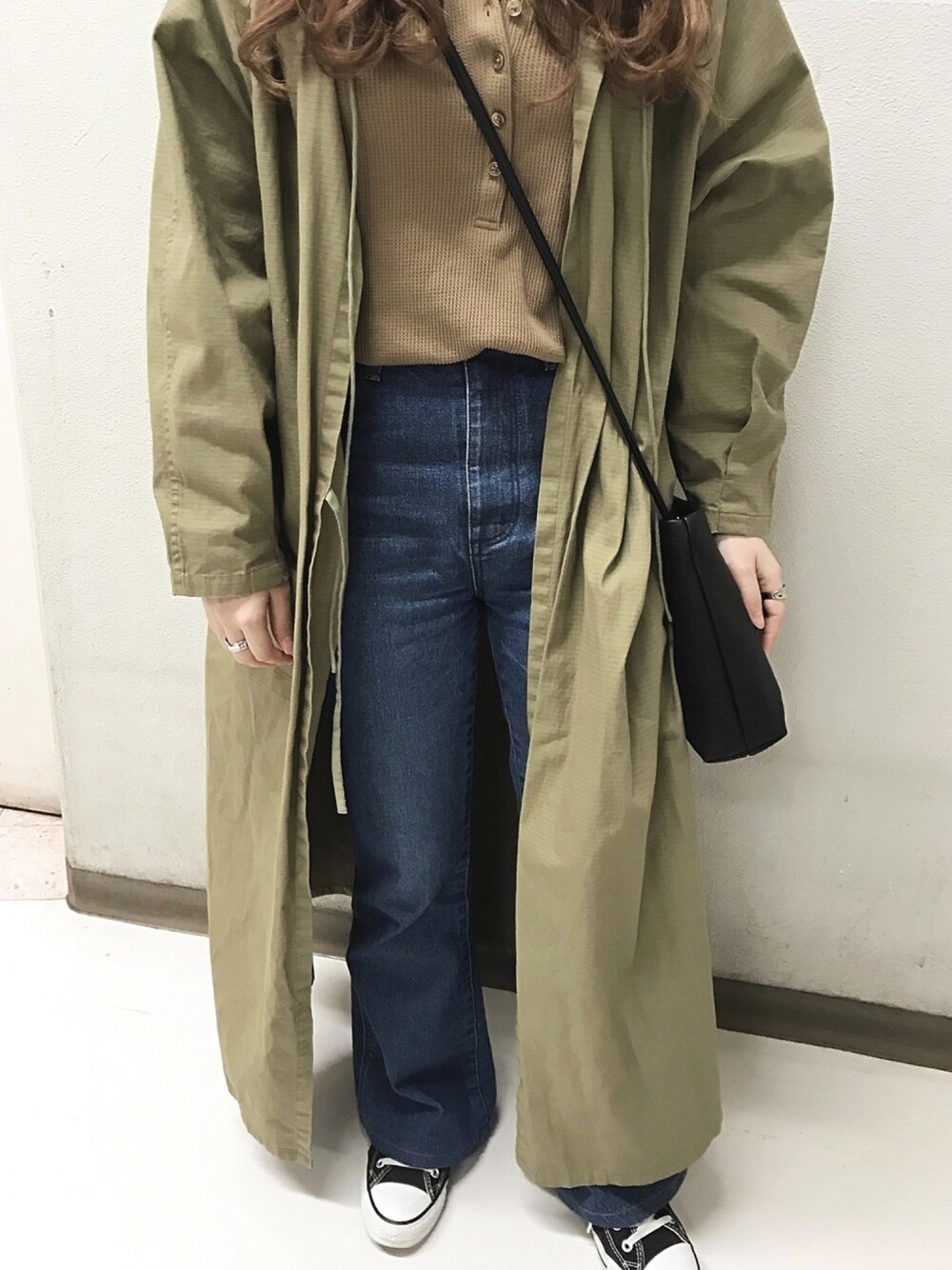 「お洒落さんとつながりたい、シンプルコーデ、低身長、適当コーデ、ぽっちゃり」｜「TODAYFULのアイテム（ノーカラージャケット、その他）」を使った、ericaさん（レディース・152cm）の春コーディネートの1枚目の写真