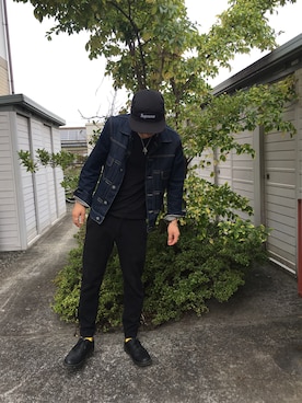 「417 EDIFICE（フォーワンセブンエディフィス）のアイテム（デニムジャケット）」を使った、maruhoさん（メンズ・170cm）の秋コーディネート