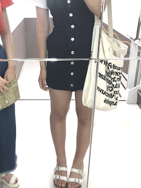 「Guess（ゲス）のアイテム（ワンピース/ドレス）」を使った、아さん（レディース・169cm）の冬コーディネート