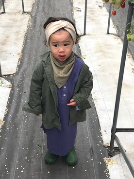 「ワッフル」｜hotoさん（キッズ・80cm）の春コーディネート