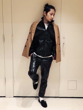 「TAIPEI」｜「アイテム（ライダースジャケット）」を使った、Ryanさん（メンズ・168cm）の冬コーディネート