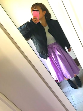「ハロウィン」｜「アイテム（MA-1）」を使った、▼▷▲ ◁さん（レディース・158cm）の秋コーディネート